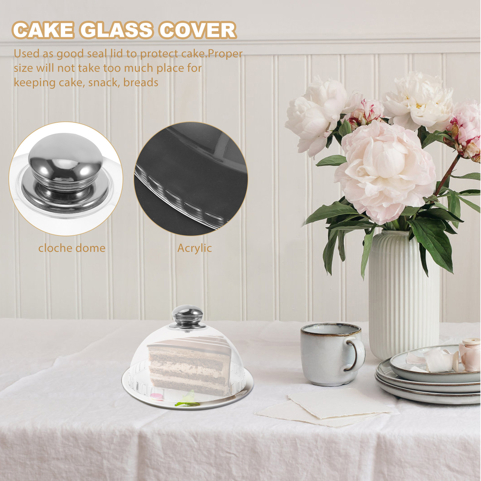 Clear Acrylic Cake Dome Cover  - Plastic Dome Clear recension och pris