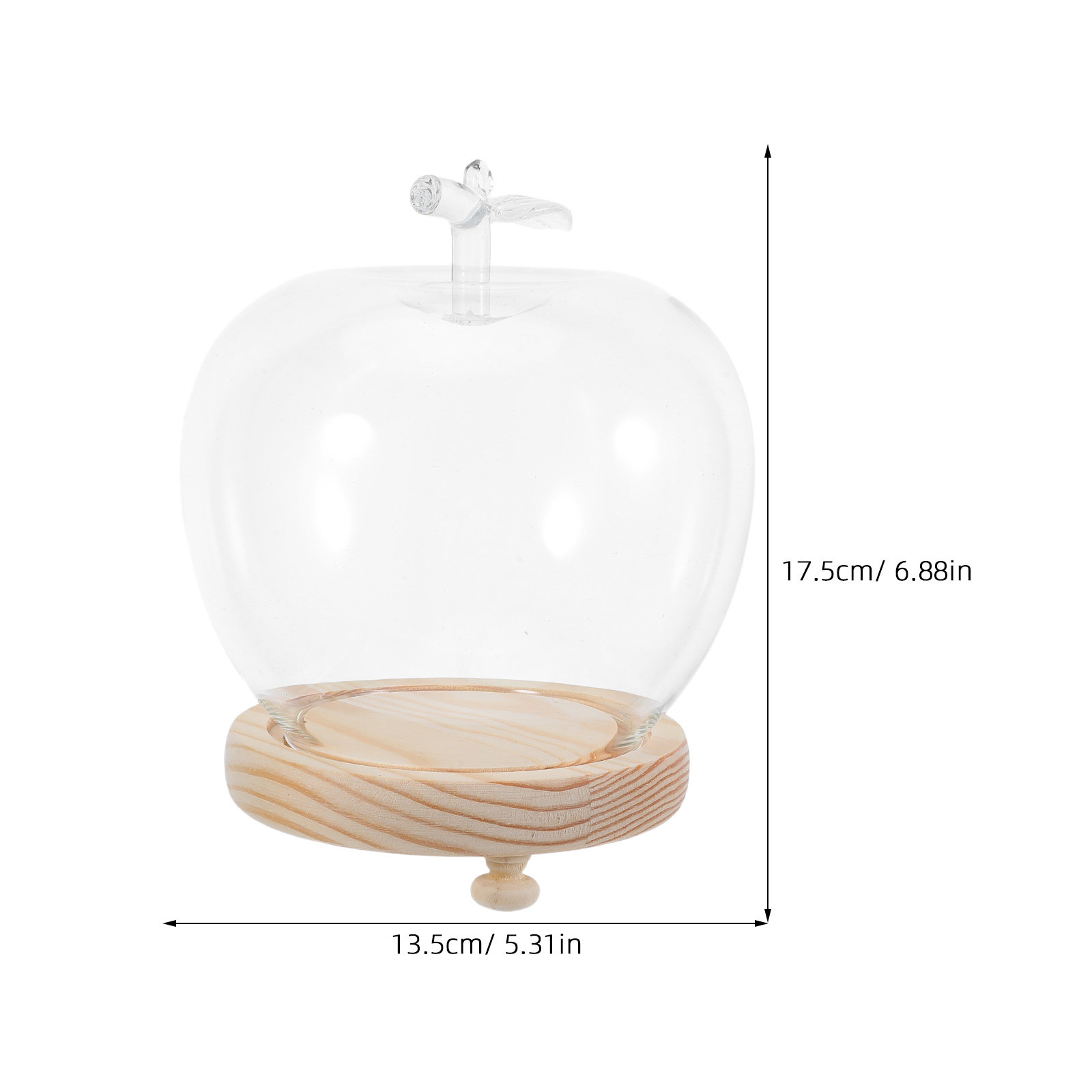 1Set Glass Dome Cloche Shaped  - Plastic Dome Clear recension och pris