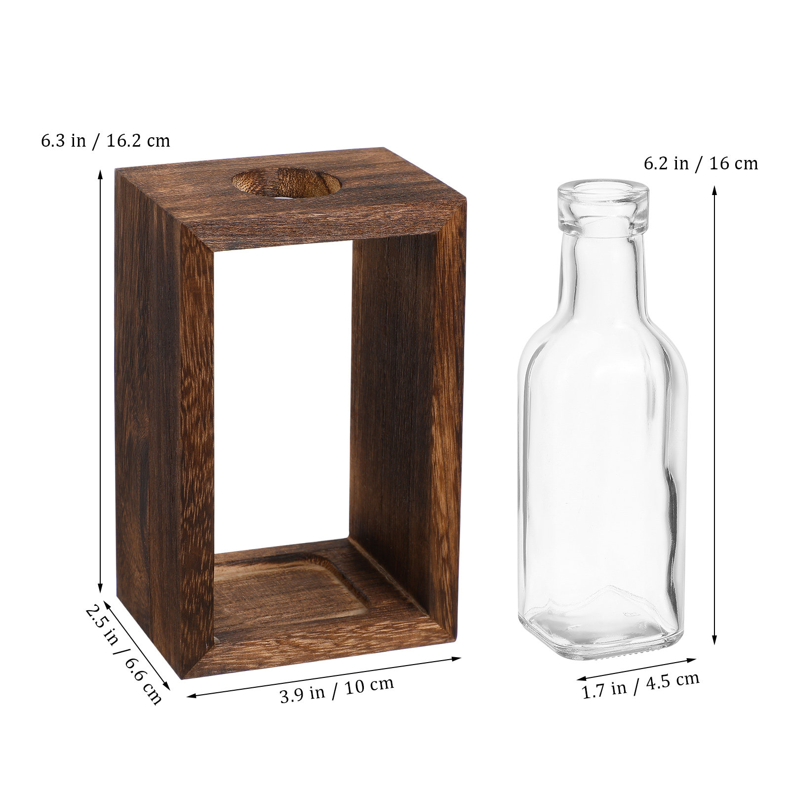 1Set Wooden Hydroponic Plant P - Propagation Station Vase recension och pris